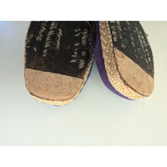 Vintage Andre Assous Purple Espadrilles Women's Sz 6, 6.5 Canvas Rope Heel Spain - Picture 13 of 16
